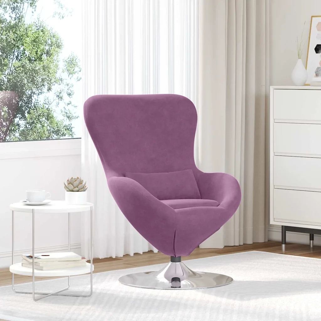 Poltrona | Sedia Relax uovo Viola Velluto