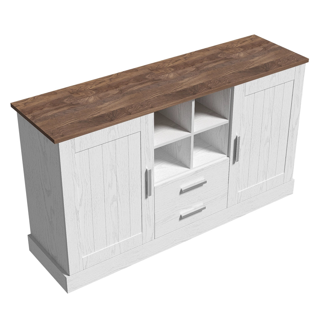 Credenza moderna 140 cm con 2 ante e 2 cassetti