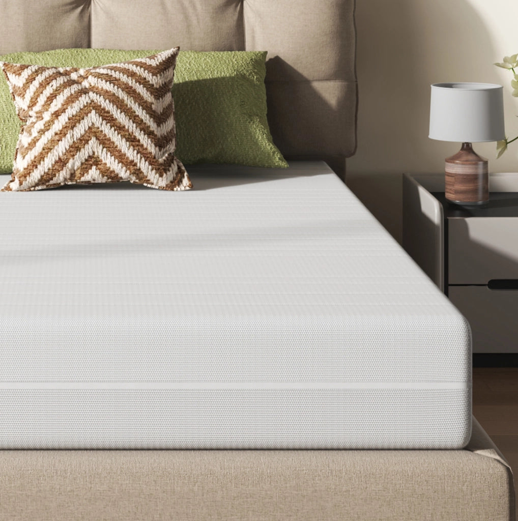 Materasso 120x200 cm bianco, schiuma fredda ergonomica, fodera 3D lavabile, 20 cm
