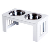 Stazione Cibo per Cani ¨C zephmum ¨C Bianco, Plastica, 58.4x30.5x25.4cm