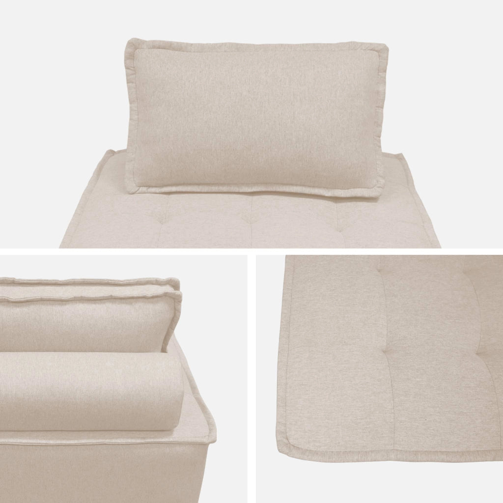 Modulo per divano modulare, 1 posto, crema
