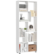 Libreria a zig zag ¨C Xylo ¨C bianco 70x24x178 cm