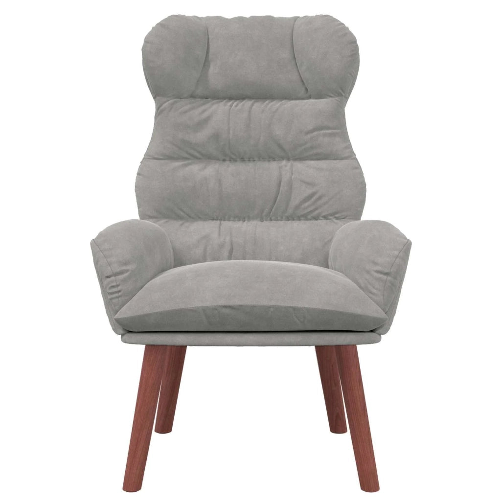 poltrona Grigio chiaro 69 x 74 x 93 cm Velluto 42001887