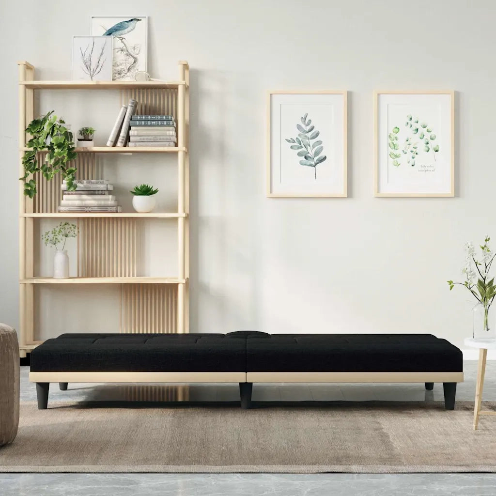 Divano letto | Sof¨¤ letto | Letto singolo con Portabicchieri in Tessuto Nero