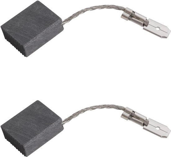 Set di pennelli di sostituzione - Articolo - 316055220 - Larghezza 0,25 pollici - Compatibile con WEP 15-150 smerigliatrice a morsa - 12,5 mm x 6 mm - 2 pezzi - Nero
