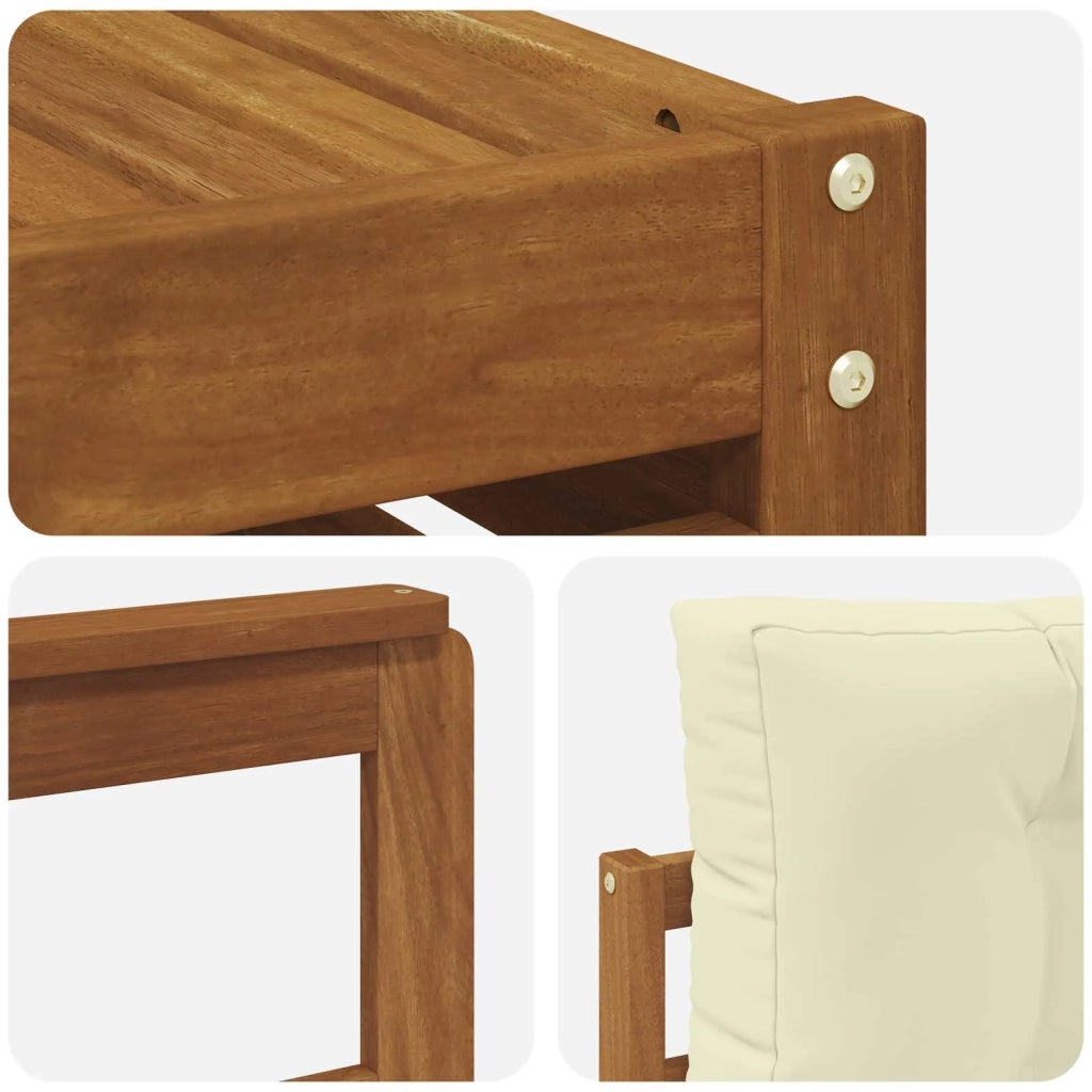 Set di divani da esterno con cuscino 8 pcs Naturale e Crema 3373165