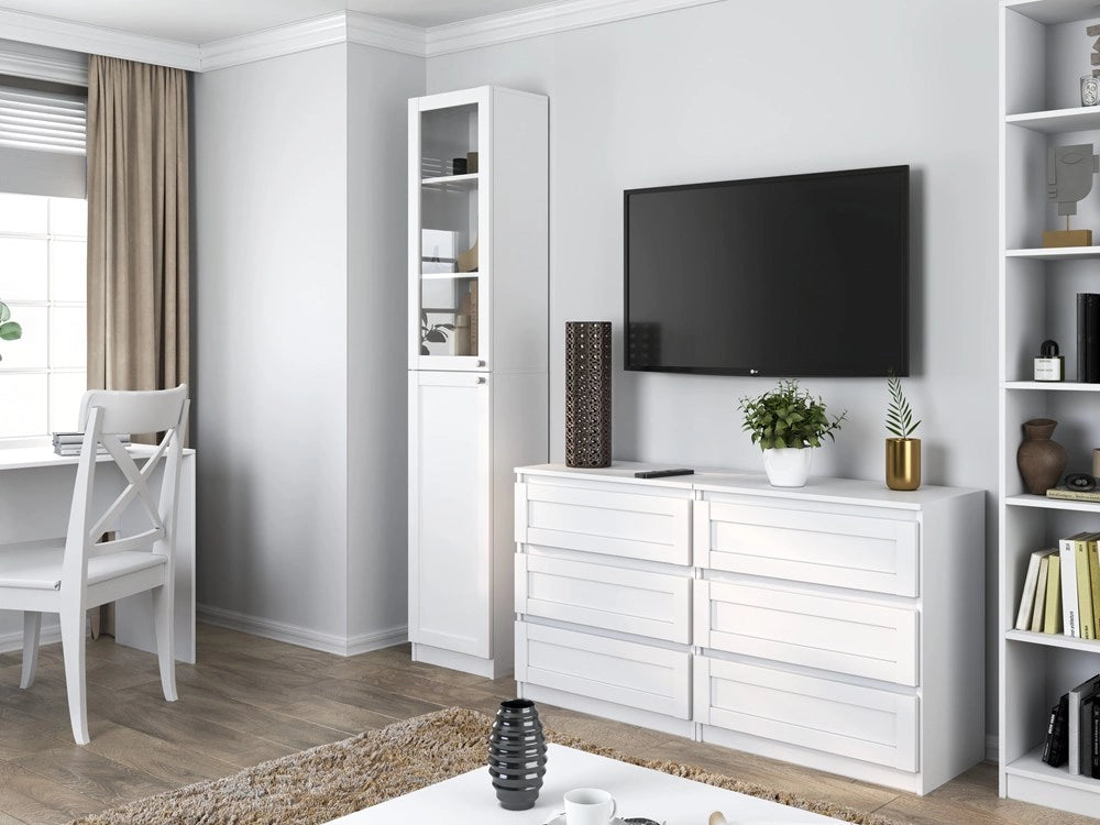 Vetrina pafos W40/SH bianco per soggiorno