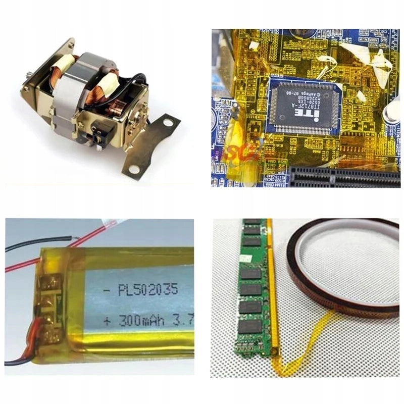 Nastro Kapton 10mm x 30m – Alta Resistenza Termica Fino a 240°C | Spessore 0,05mm | Protezione Elettronica e Chimica