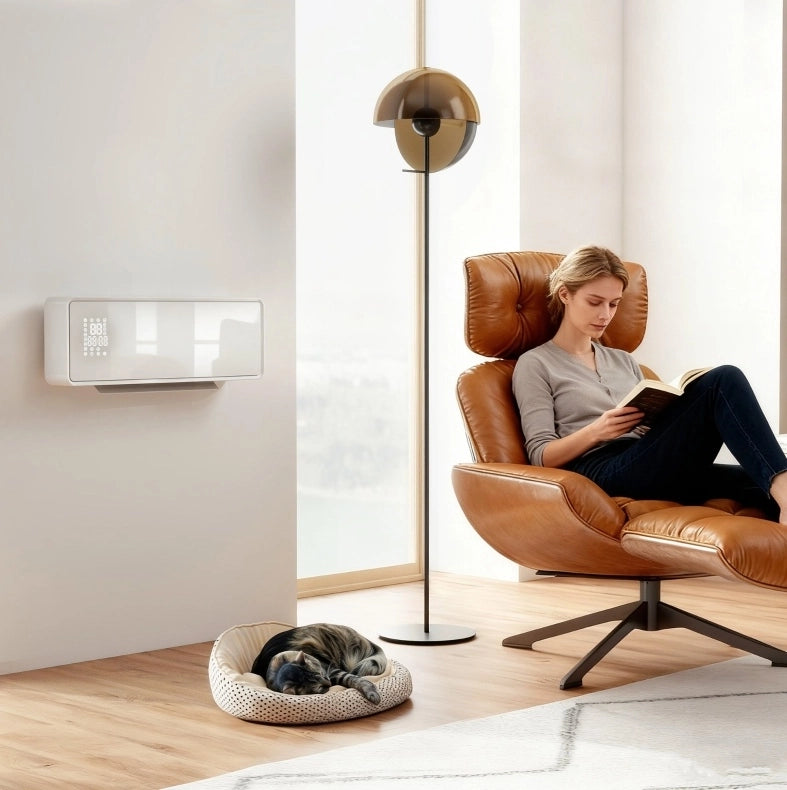 Termoventilatore da parete 2000 W 54x18,7x12,3 cm ABS bianco con timer