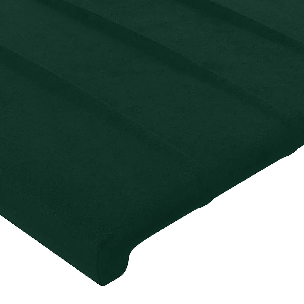Testiera Verde Scuro 160x5x78/88 cm in Velluto 346267