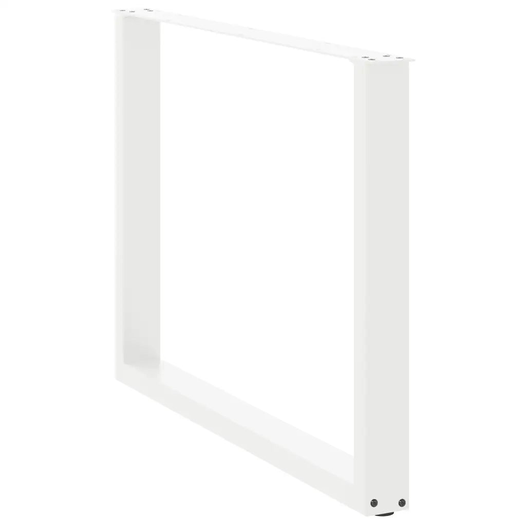 Gambe per tavolo da pranzo forma U 2 pz bianche 100x(72-73) cm 4013197