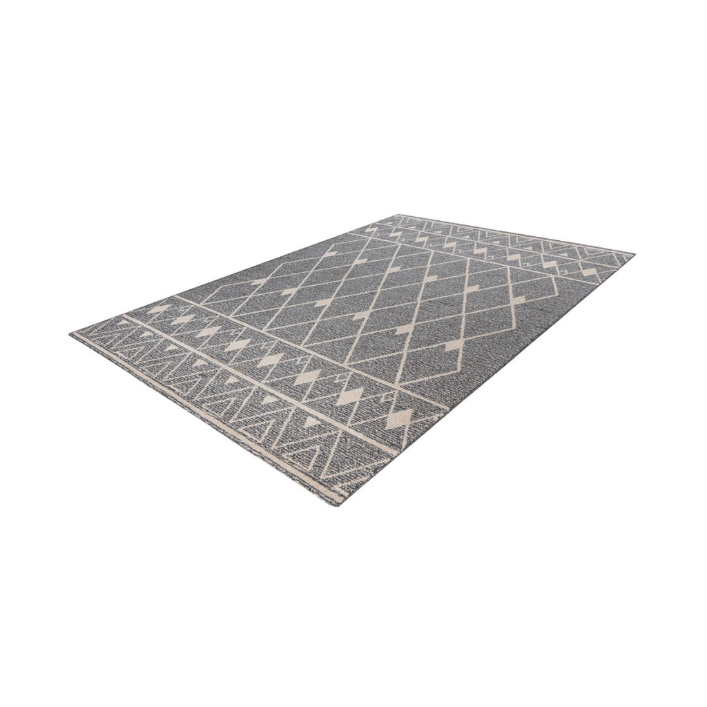 Tappeto Rhombus 300 a pelo corto grigio e beige