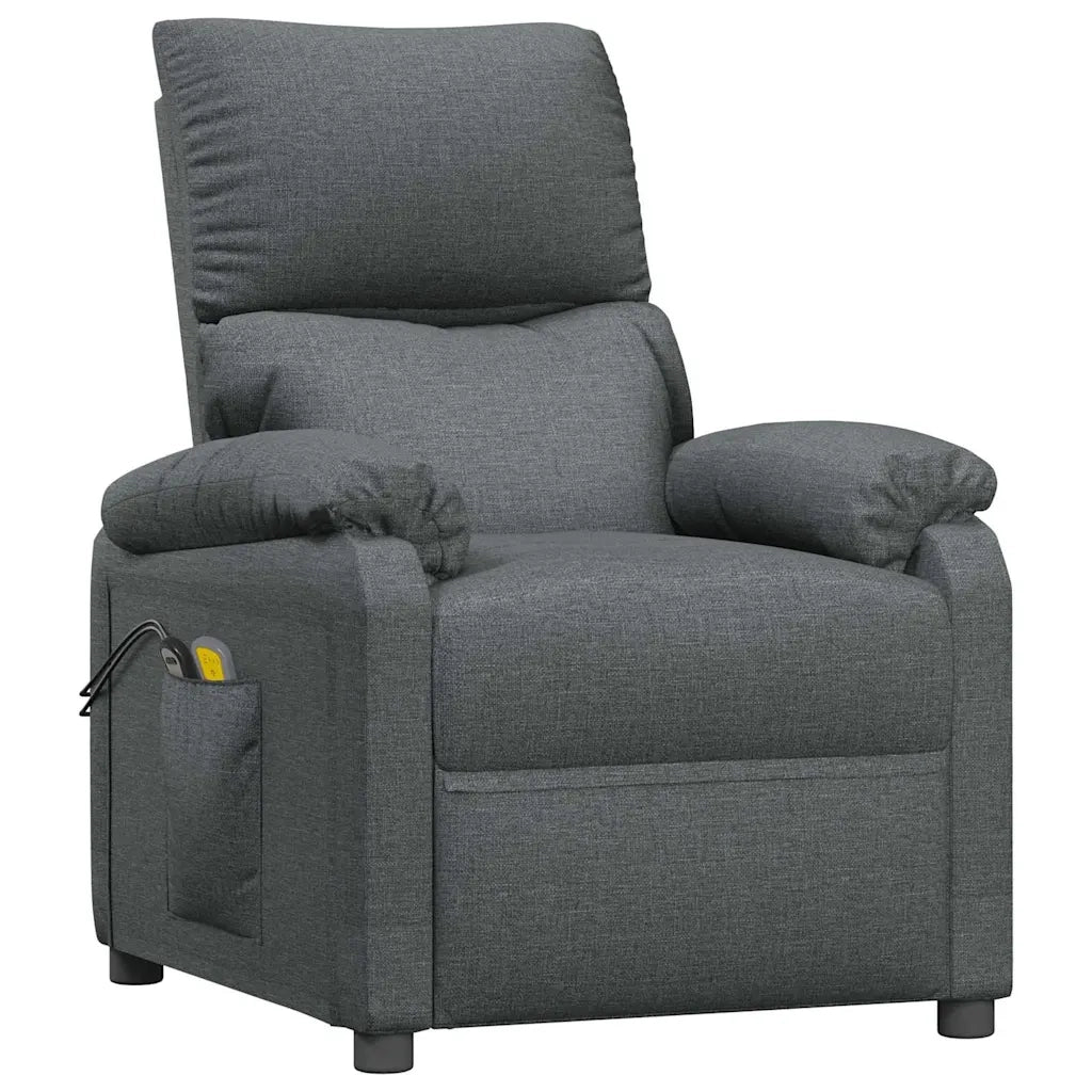 Divano Sedia-Poltrona Massaggiante Elettrica Grigio Scuro in Tessuto 539550