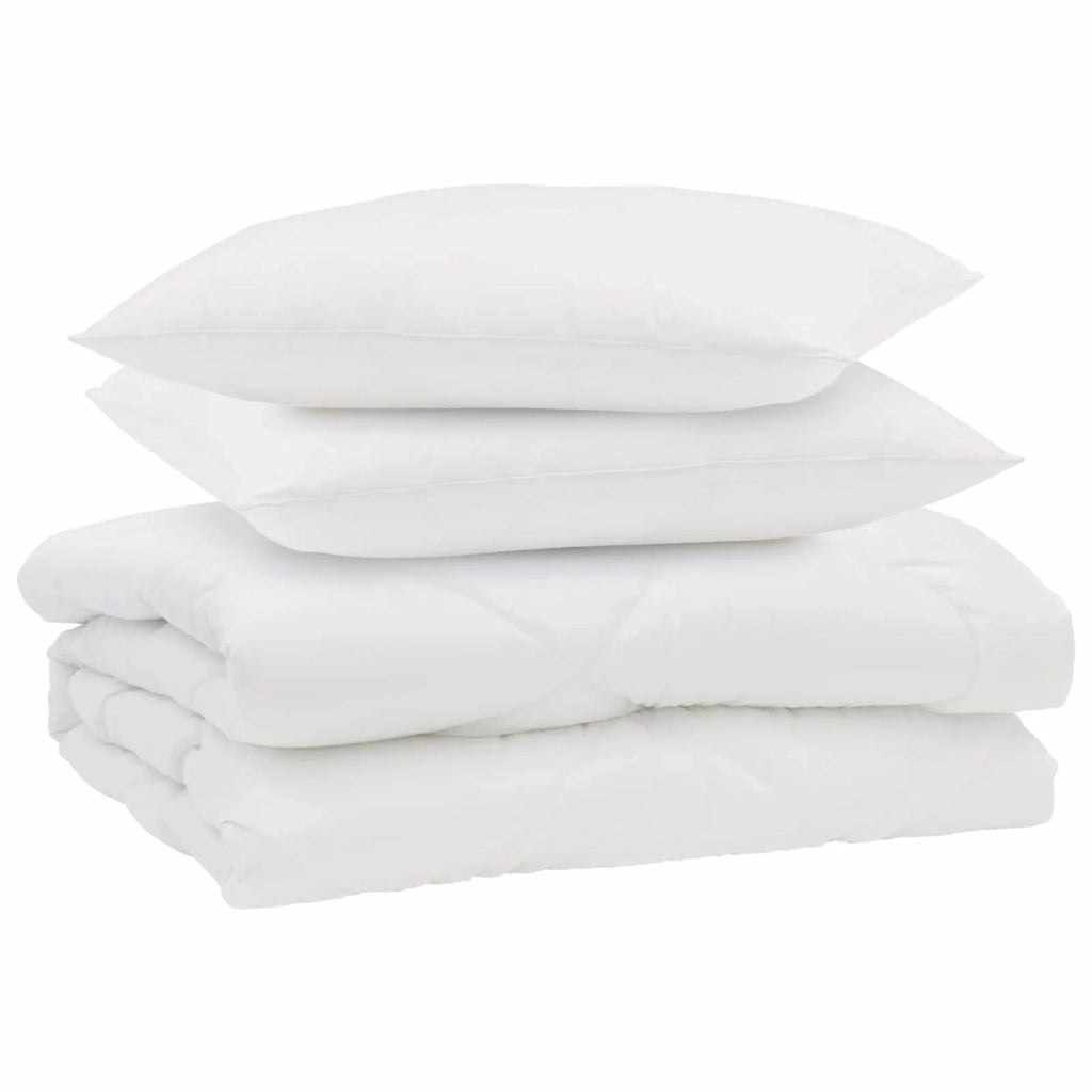Piumone | Duvet Estivo con cuscino 3 pz Bianco Microfibra