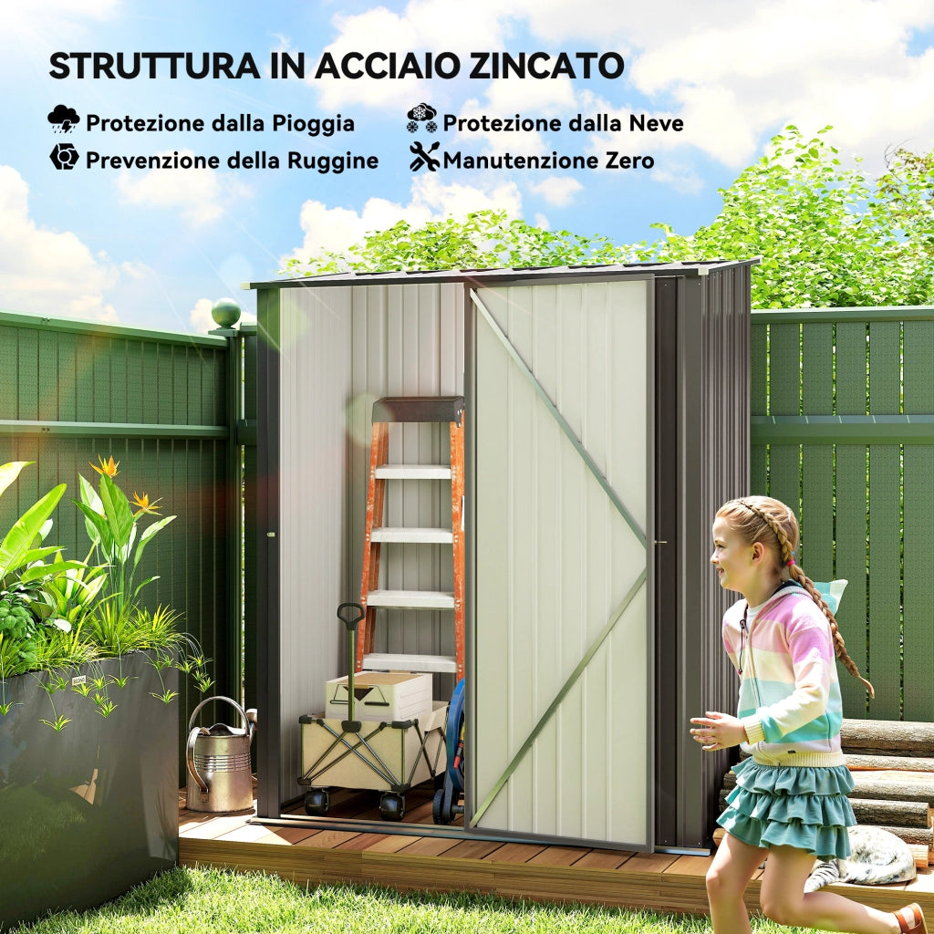 Casetta da Giardino ¨C Zephmum ¨C Grigio Chiaro 161.5x94.5x196cm