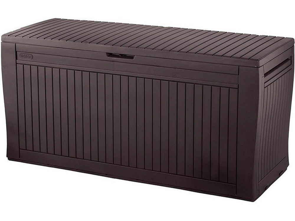 1pz baule porta attrezzi da giardino comfy cm. 116,7x44,7x57 h col. marrone cod:ferx.vit48429