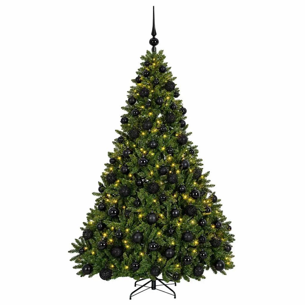 Albero di Natale artificiale verde chiaro con palline 240 cm 3466470