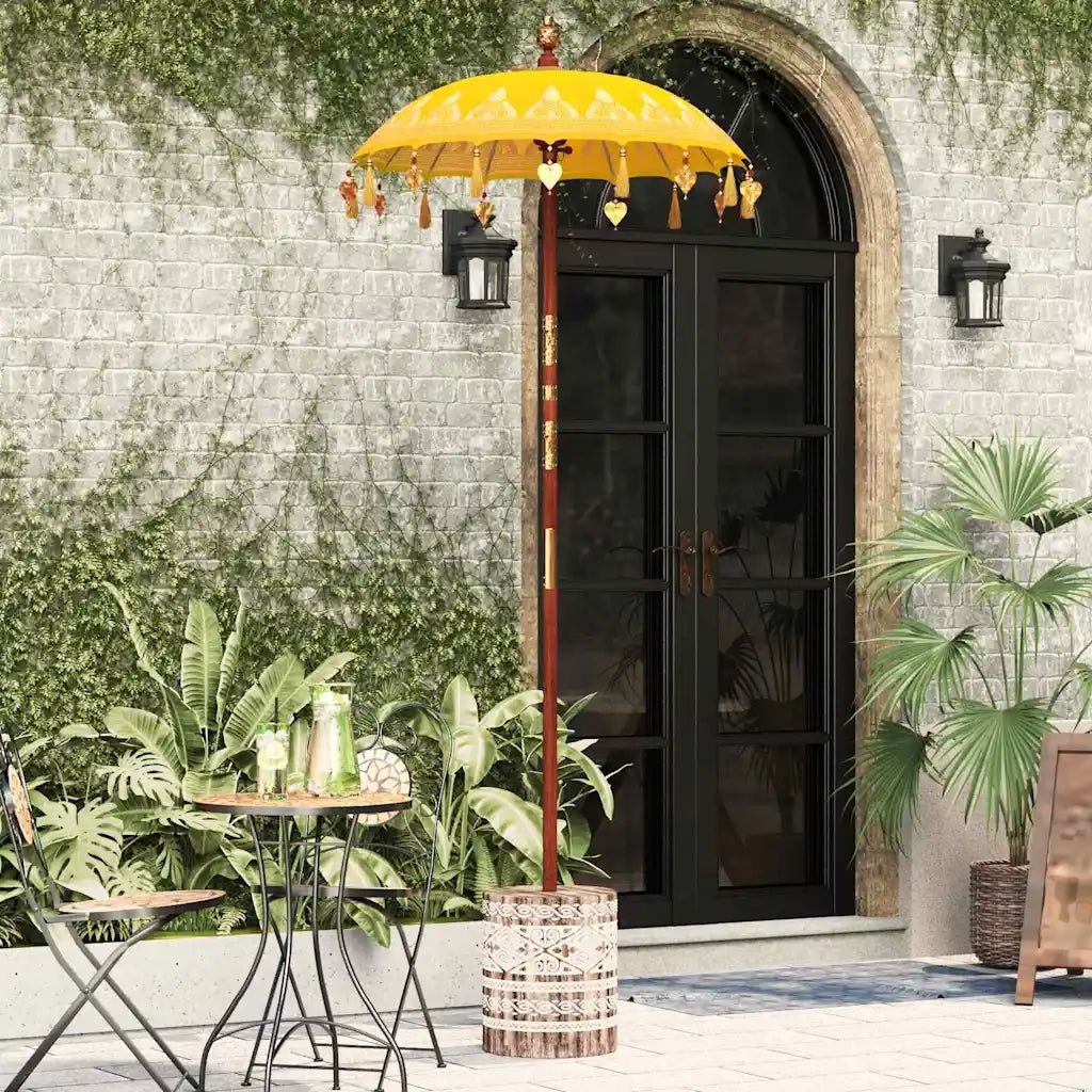 Ombrello balinese con base Giallo 95 x 95 x 260 cm 3356915