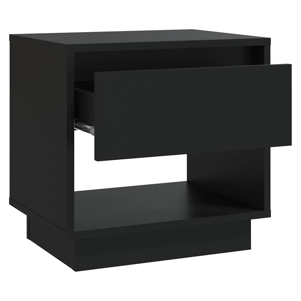 Comodino Nero 45x34x44 cm in Truciolato 809514