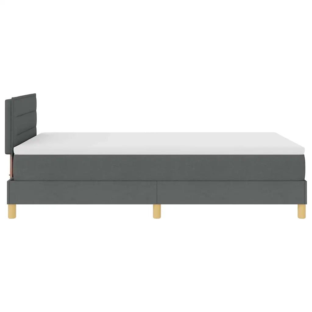 Letto a molle con cuscino Grigio scuro 120 x 200 cm Tessuto 3338833