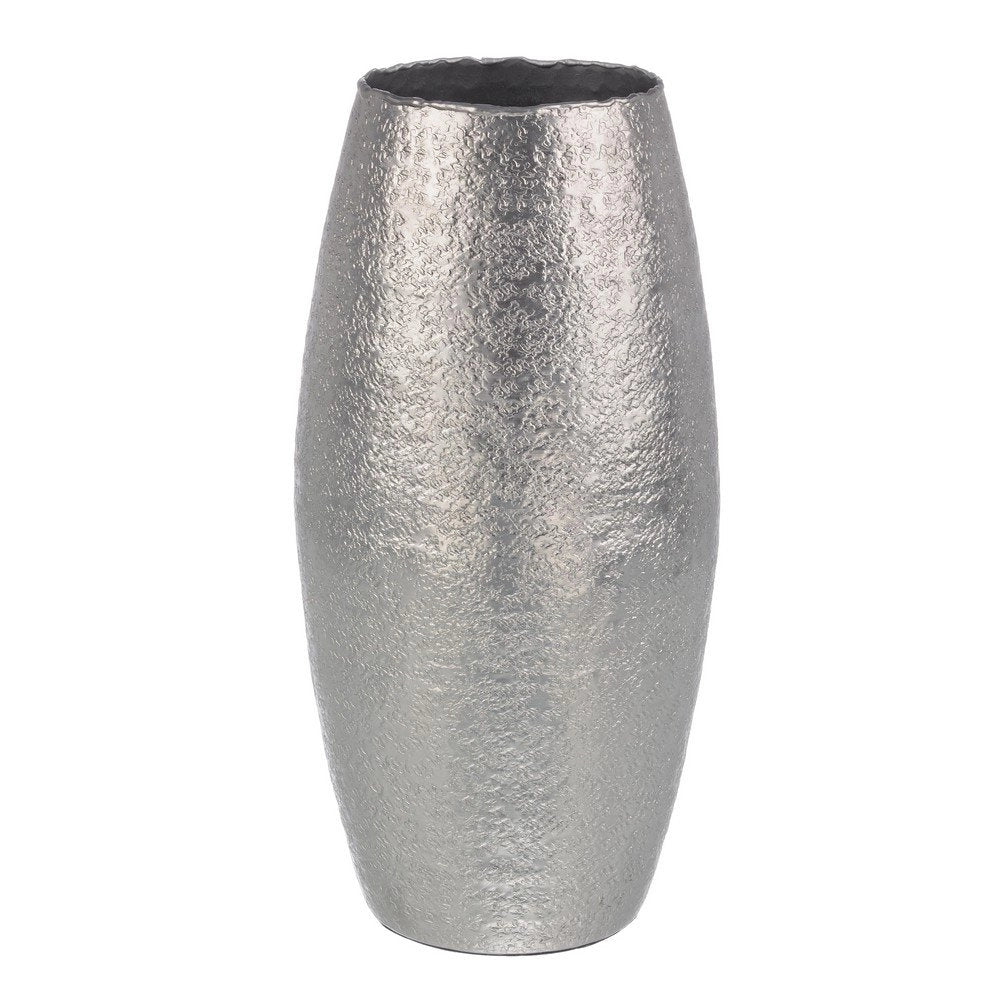 Vaso Decorativo Metallo Argentato Moderno da Interno - MALIKA