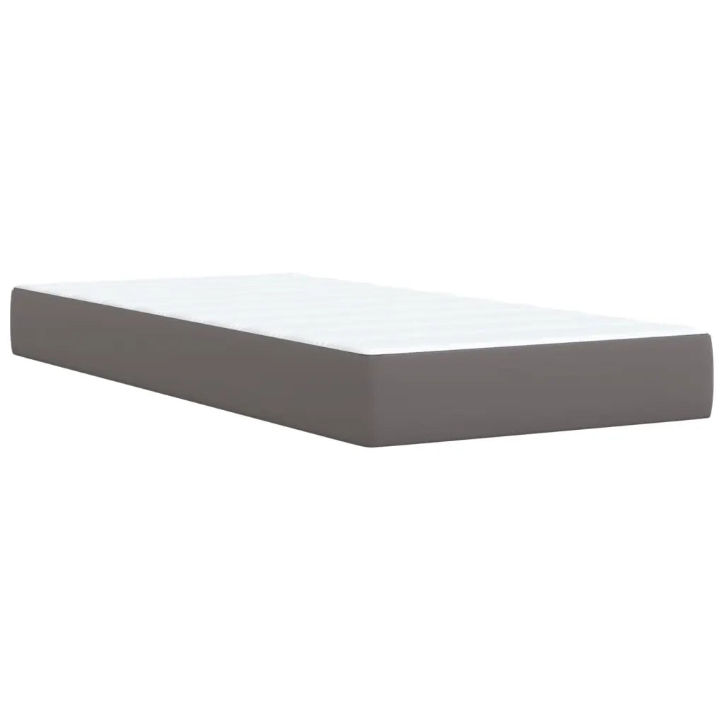 Giroletto a Molle con Materasso Grgio 90x200 cm in Similpelle 3288406