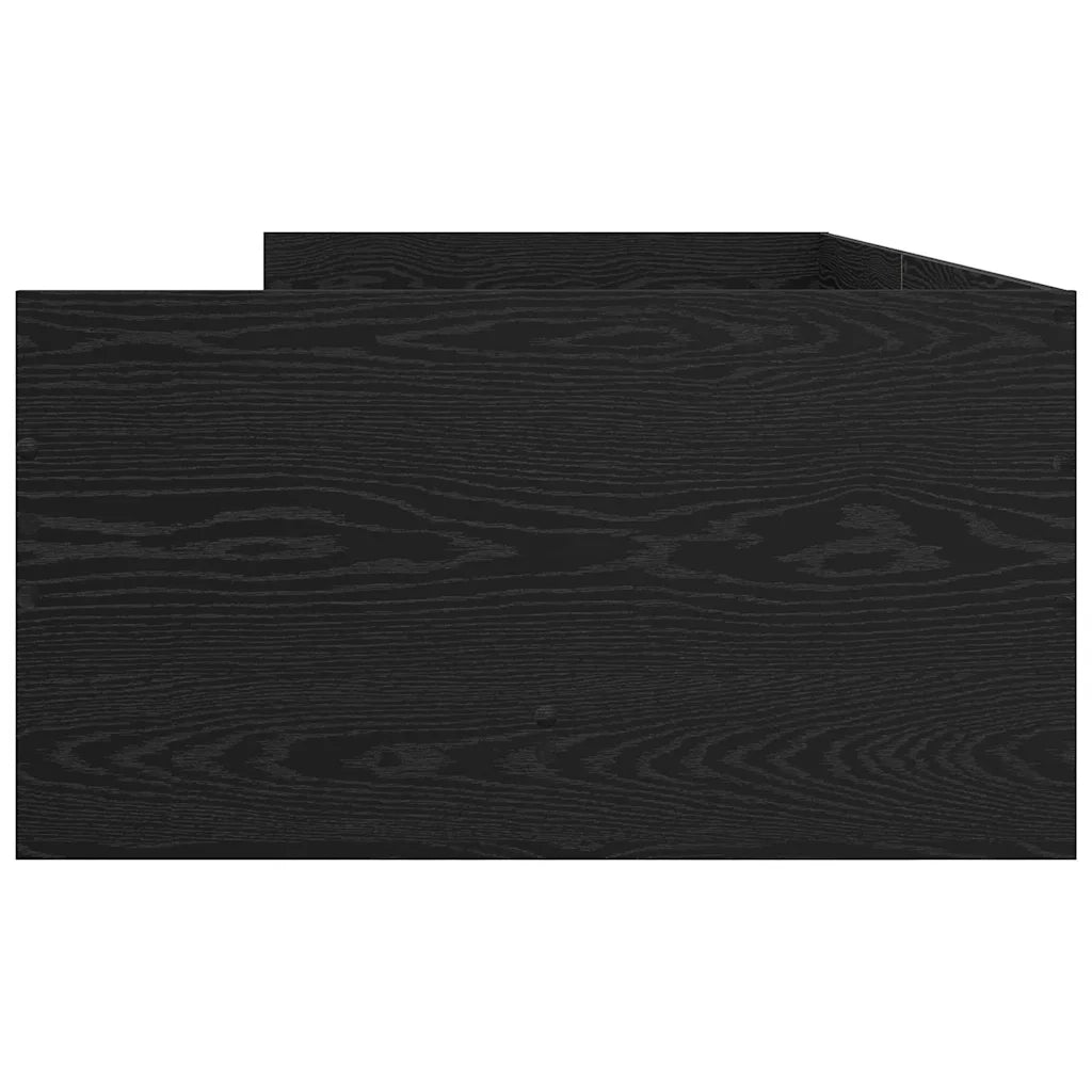 Struttura del letto Rovere Nero 100 x 200 cm Pino massello 3403203