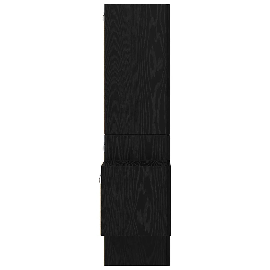 Set mobile TV 5 pz | Armadietto TV | Mobile Porta TV Rovere Nero Legno multistrato