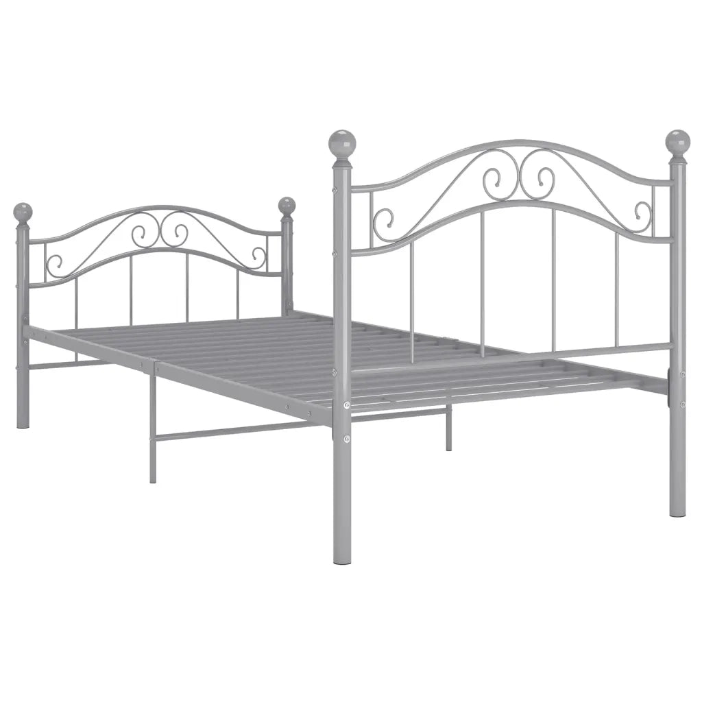 Giroletto-Struttura Letto Grigio in Metallo 90x200 cm 925676