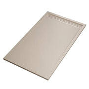 Piatto doccia in marmo resina crema pietra cemento grid, misura 80x110