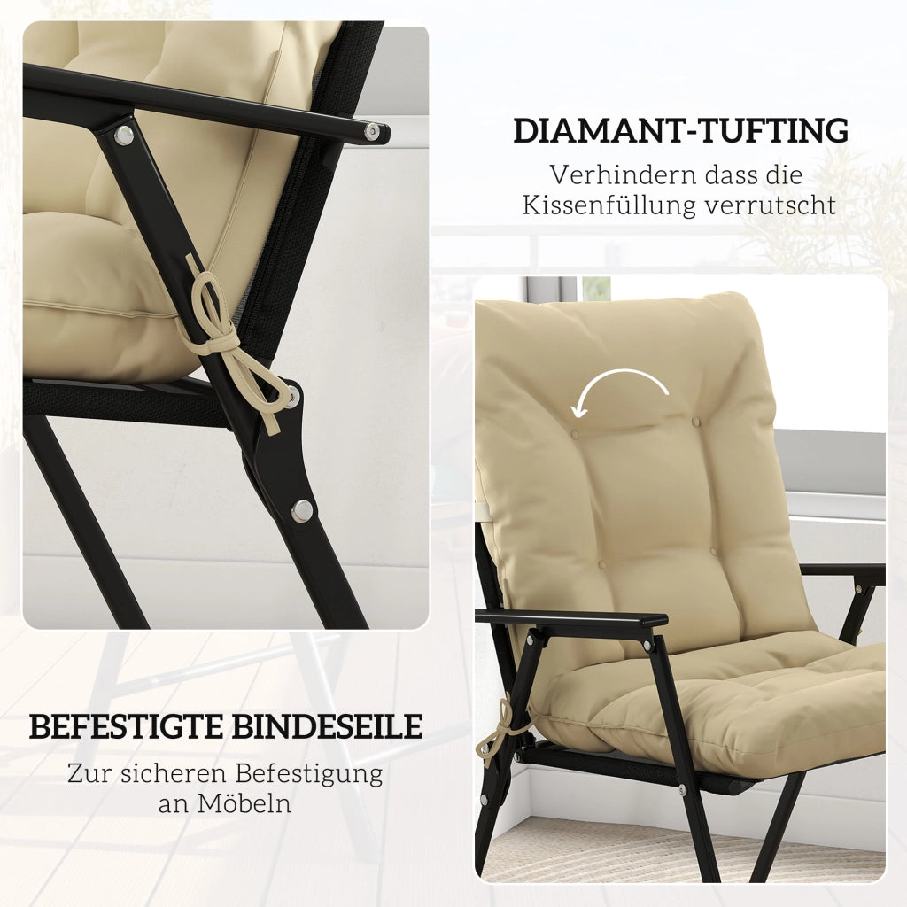 Cuscino da esterno con schienale e lacci ¨C zephmum ¨C Beige