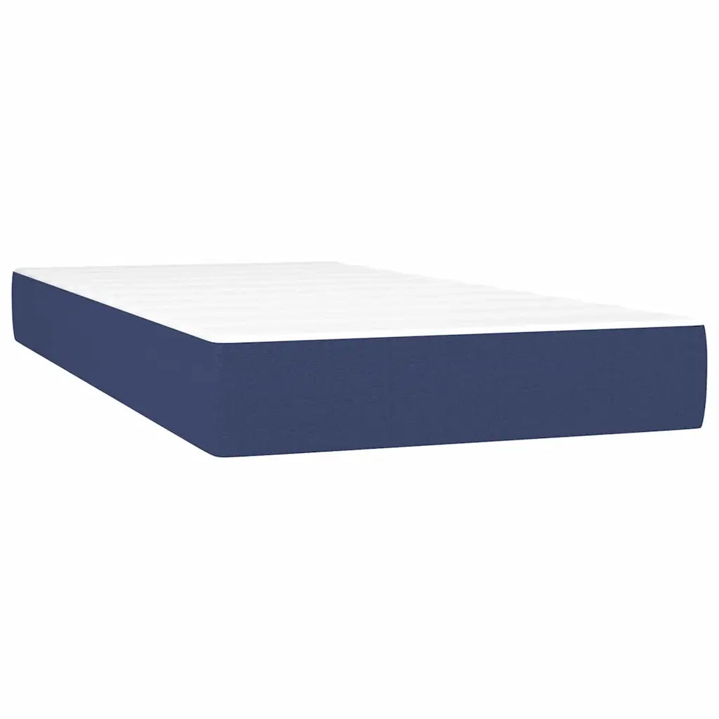 Letto a Molle Materasso e LED Blu 200x200cm in Tessuto 3133987