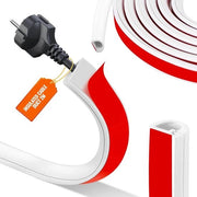 Gomma autoadesivo per cavi - Flessibile e semicircolare - 2m - Bianco