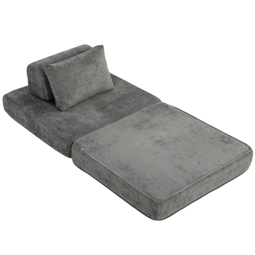 Poltrona reclinabile con poggiapiedi ¨C Minimal ¨C Grigio