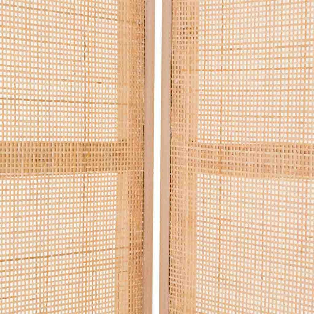 Paravento in MDF e griglia, marrone, (40x3)x2,5x200