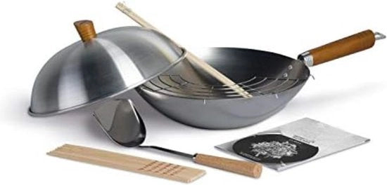 Pentola Wok con Coperchio - 31CM