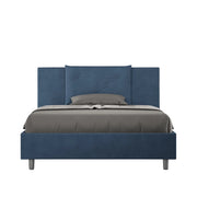 Letto Matrimoniale Large 170x190 cm con Rete e Contenitore Appia Blu