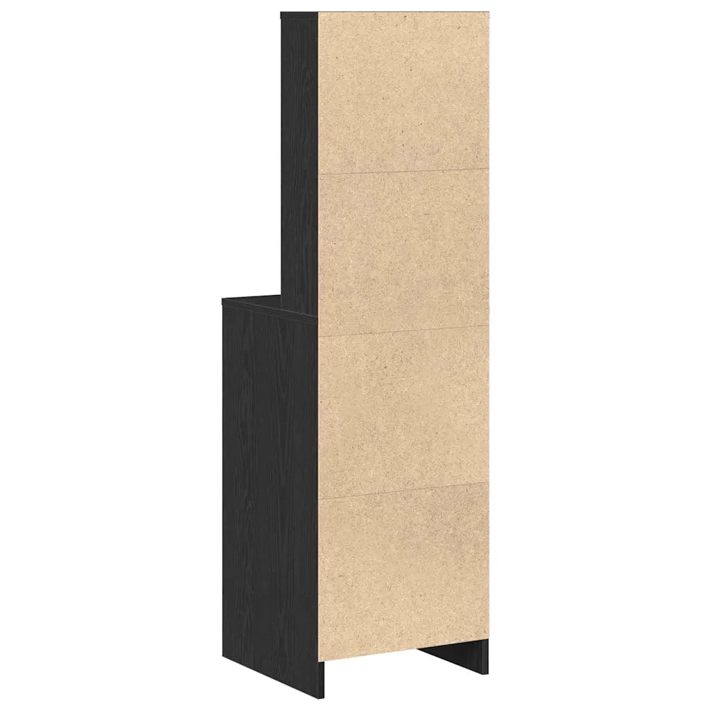 Credenza | Madia | Buffet da pranzo | Armadio da pranzo Rovere nero 40 x 41 x 135 cm Legno multistrato