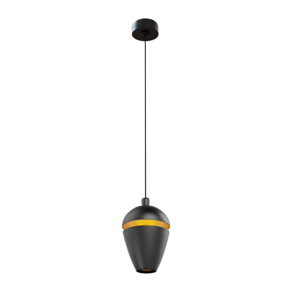 Lampada a sospensione Maxlight Cometshine LED 8W nera oro