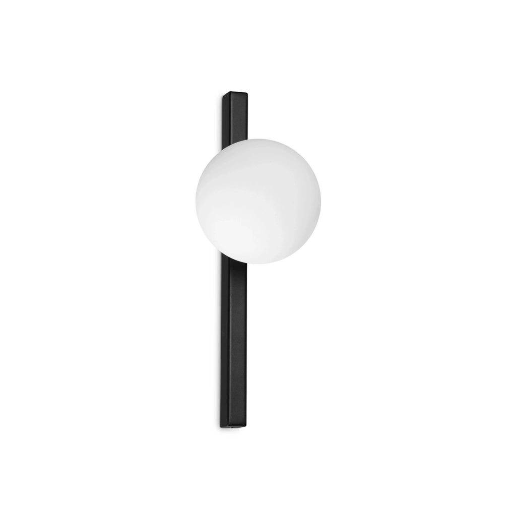 Applique Da Parete Contemporaneo Binomio Metallo Nero 1 Luce G9 4W 3000K Ip20