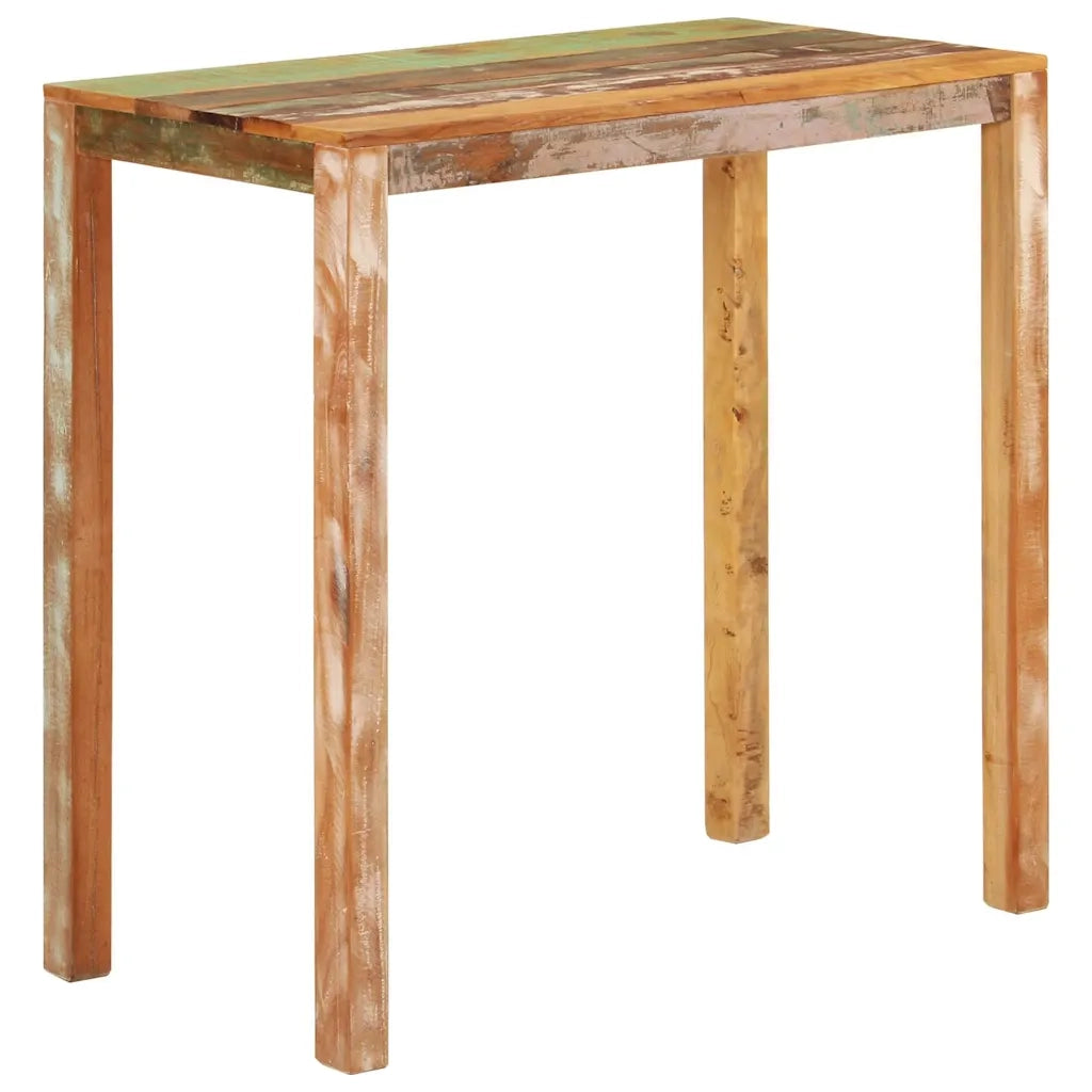 Tavolo da Bar 112x55x108 cm in Legno Massello di Recupero 350318