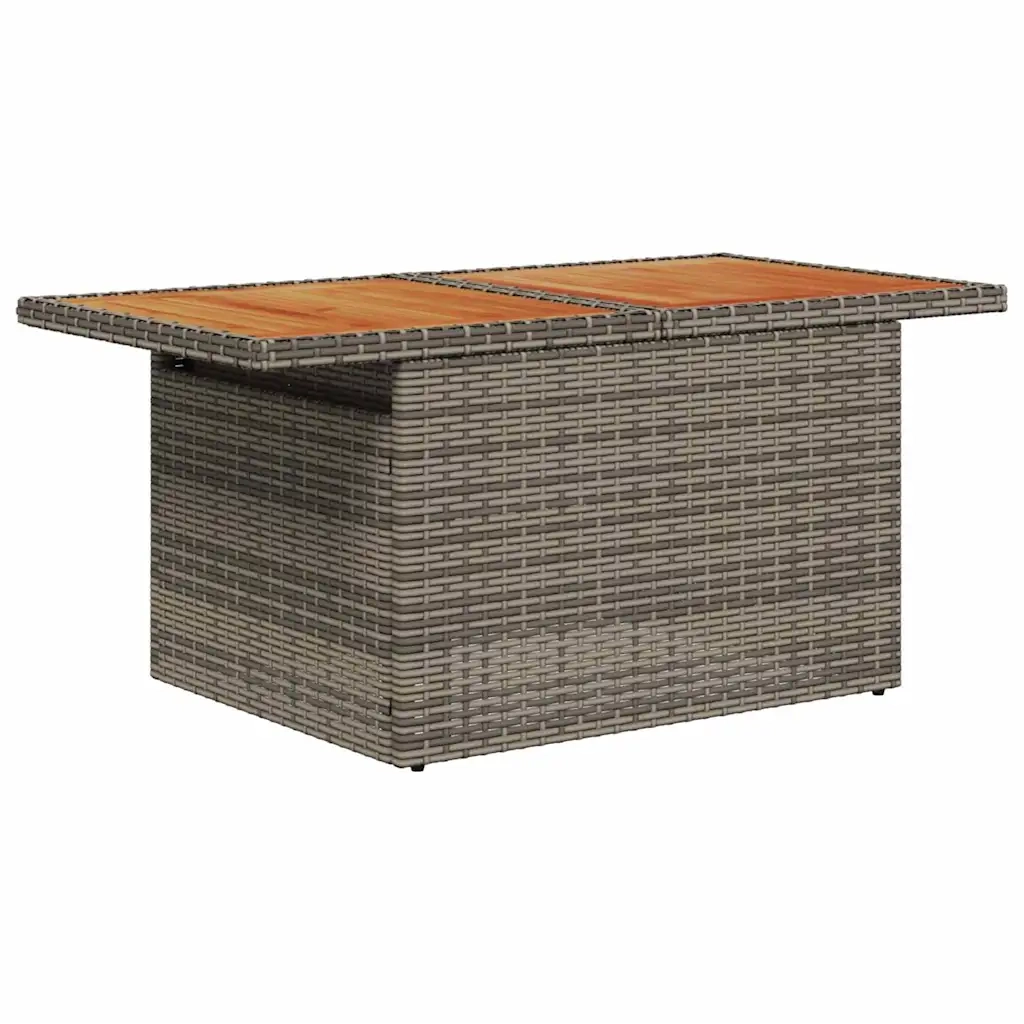Set Divano da Giardino con cuscino 9 pcs Grigio e Marrone