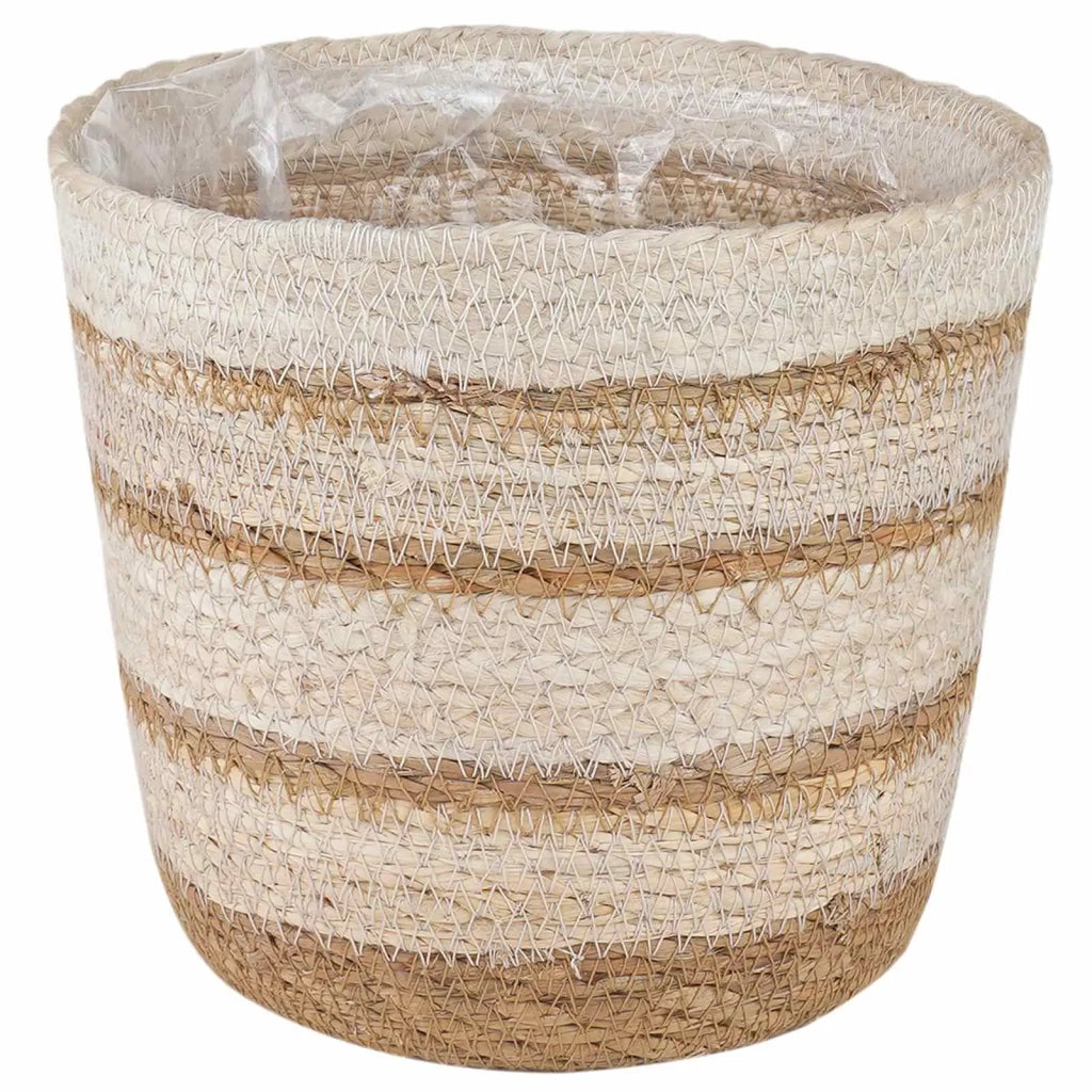 3 pz Naturale, Bianco e Beige Ø26 x 19 cm 100% Erba marina 42012252