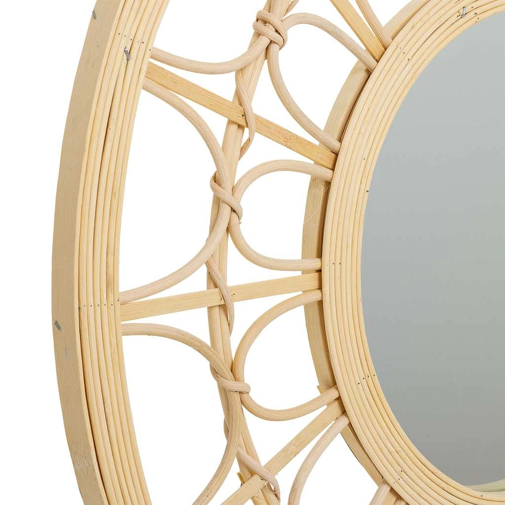 Specchio in rattan e bambù marrone d56x2h