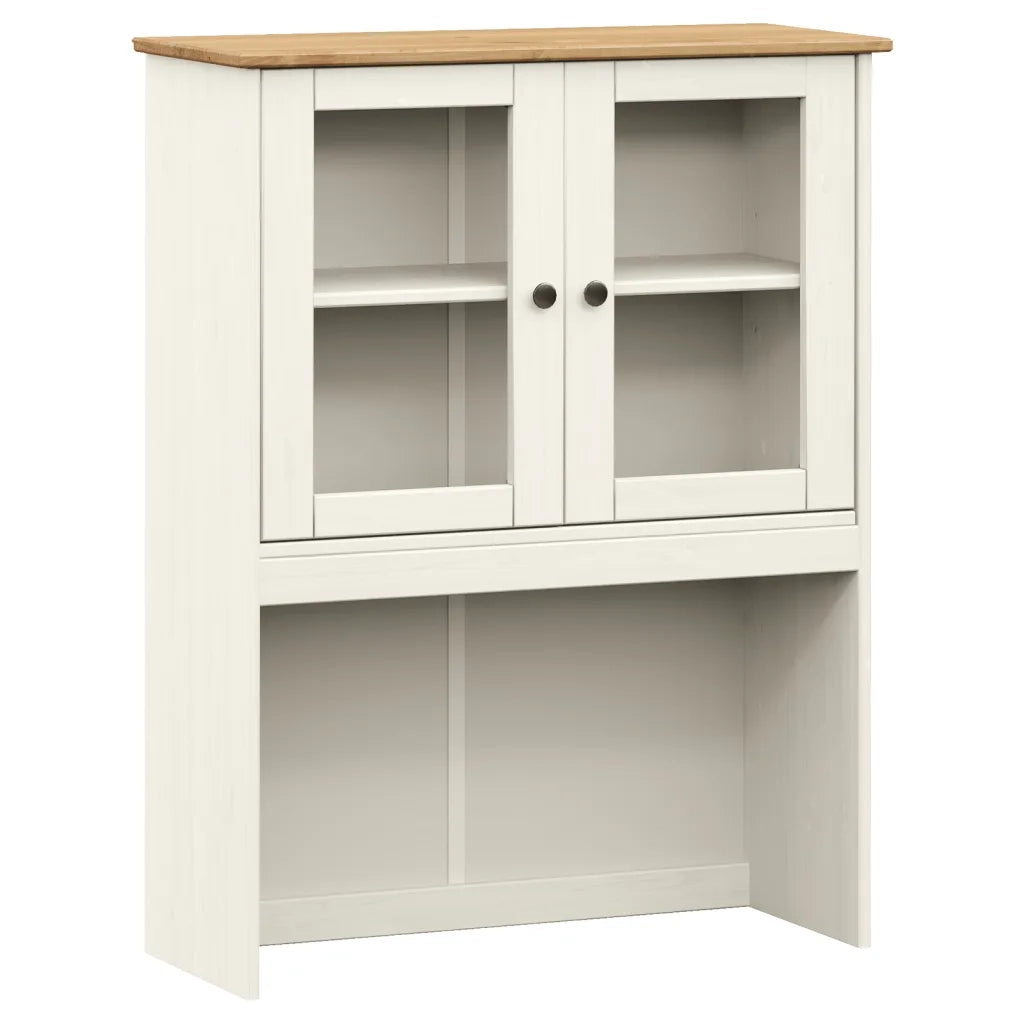 Piano Comò VIGO Bianco 78x30x100 cm in Legno Massello di Pino 353206