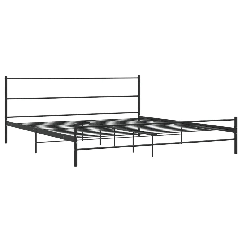 Giroletto-Struttura Letto Nero in Metallo 180x200 cm 323286