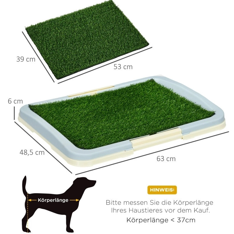 Toilette per cani 63x48,5x6 cm in plastica verde riutilizzabile per cuccioli –