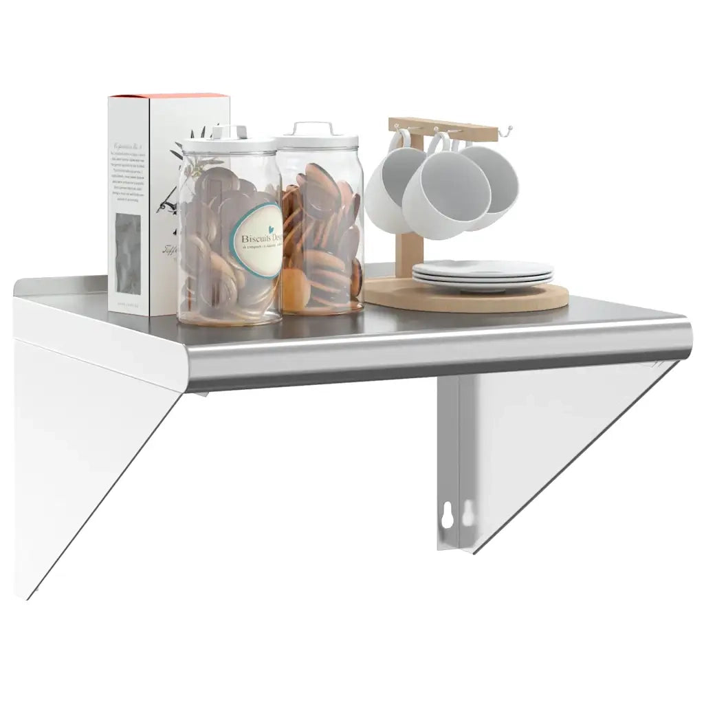 Mensola a Muro 50x45x31 cm Argento in Acciaio Inossidabile 30276