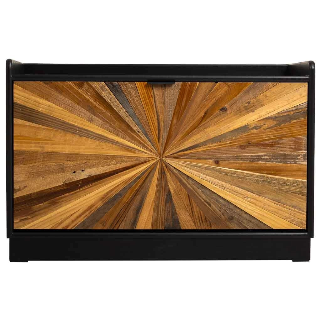 Scarpiera in legno di recupero marrone 80x38x53h cm