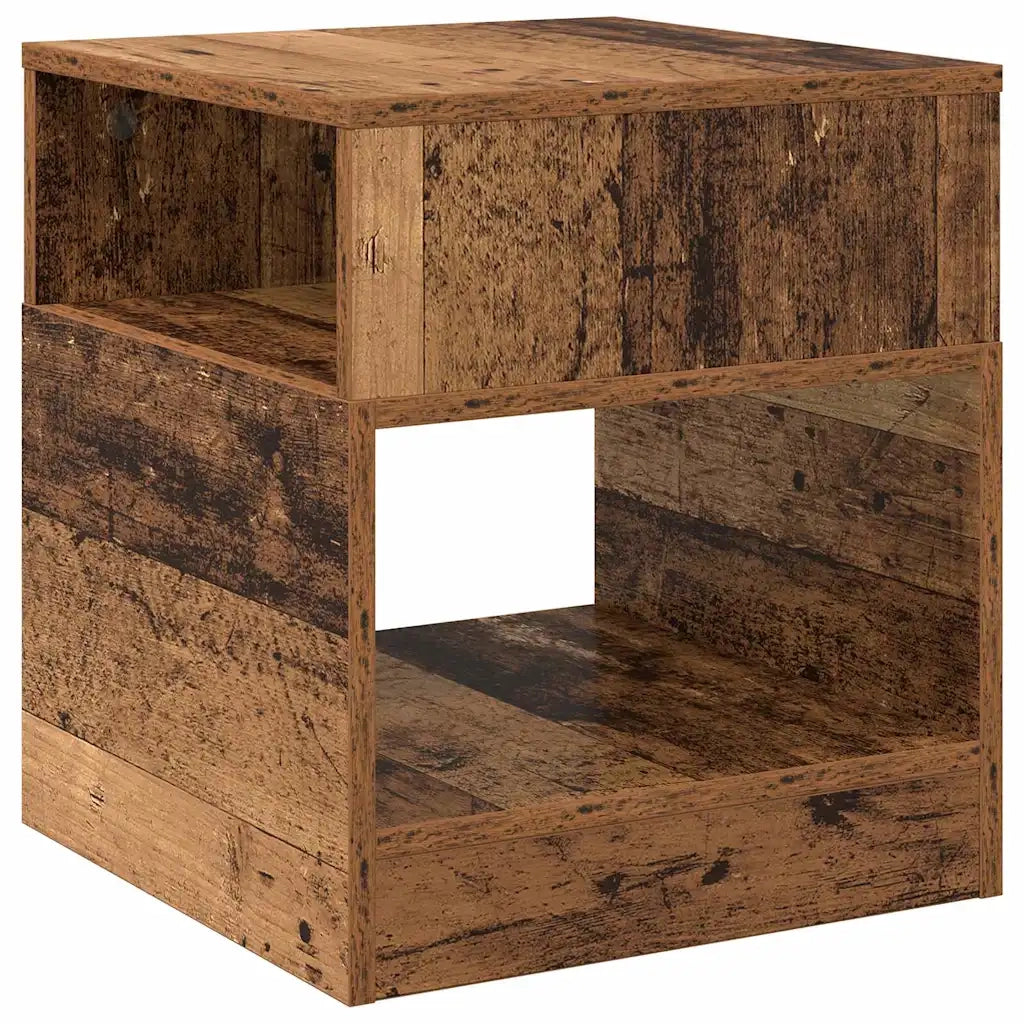 Tavolino | Tavolo laterale Legno vecchio 40,5 x 40 x 45 cm Legno multistrato